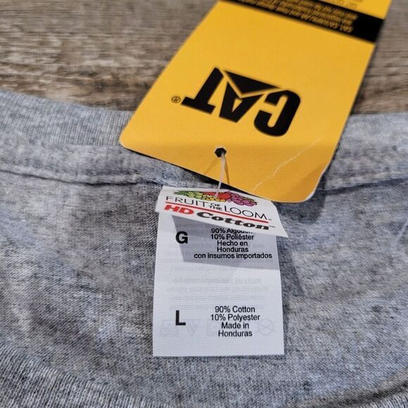 NEW CAT American Flag Logo Graphic Tee Shirt New With Tags Men's Size Large - Picture 4 of 6